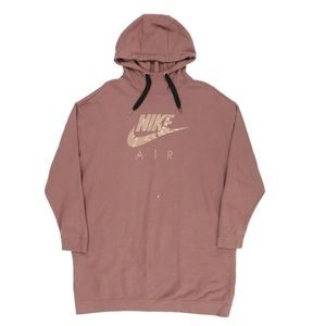 NWOT Nike Mauve Rose Gold Hoodie Sweatshirt Dress